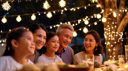 Naklejka premium Celebrate the Season of Giving with Family and Friends in the Philippines.