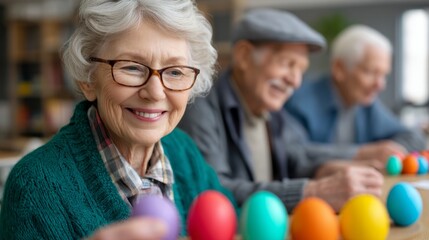 Easter egg bingo brings joy to the elderly community.