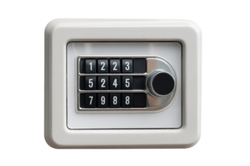 digital safe box isolated on white background