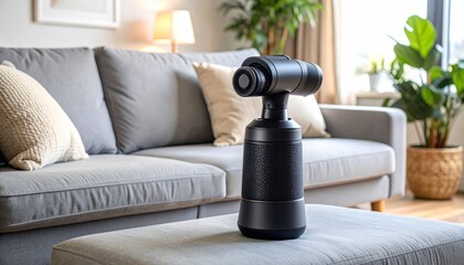 Electric Neck Massager on Living Room Sofa 