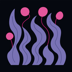 Groovy funky flower Dynamic and Colorful Graphic Floral Pattern for a Vibrant and Timeless Aesthetic Appeal