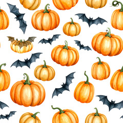 Illustration of orange Halloween pumpkin for autumn harvest celebration isolated on white background