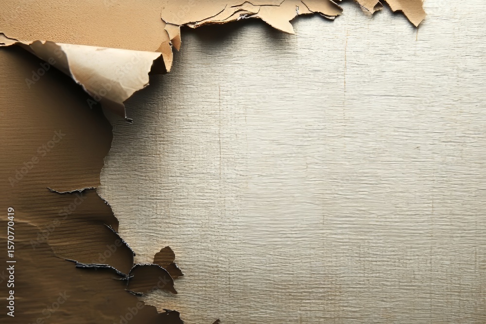 Poster ripped cardboard texture with exposed background - perfect for text placement and design elements