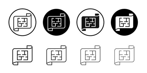 Fototapeta premium Architecture plan icon simple vector isolated symbol