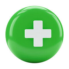 Fototapeta premium A Symbol for Adding and for Healthcare. Cut Out, Clipping Path Isolated on Transparent PNG Background.