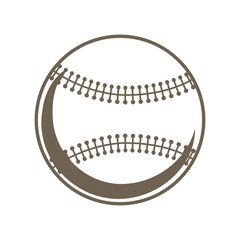 A baseball with detailed stitching encircling it set against a white background