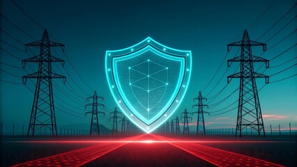 Digital shield protecting power grid infrastructure against cyber threats and ensuring energy security