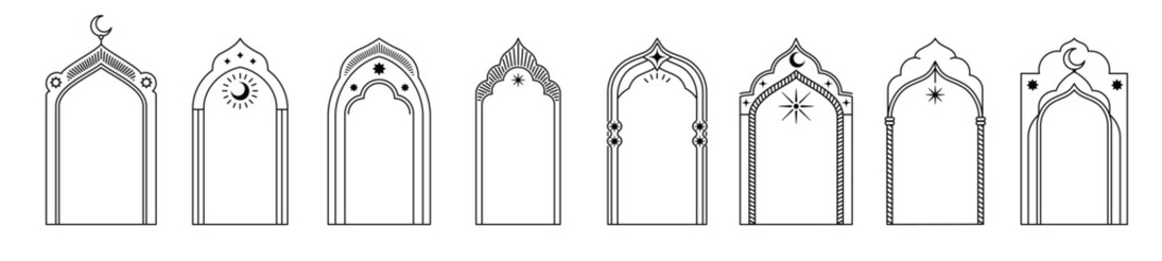 ramadan arabian boho arches muslim frames.