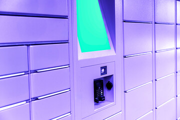 Automated Parcel Terminal  Locker System with Interactive Interface