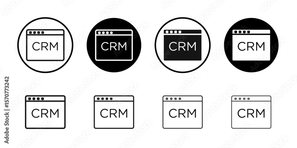 Poster crm icon simple vector isolated symbol