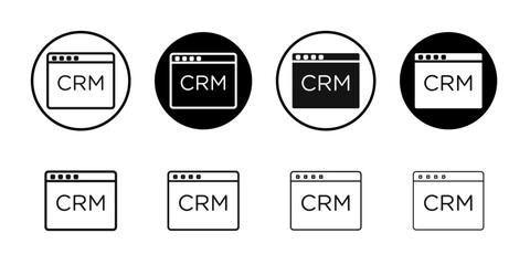 Fototapeta premium CRM icon simple vector isolated symbol