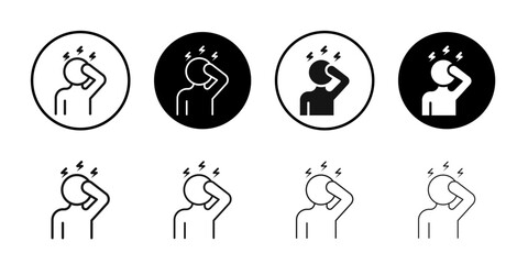 Headache icon simple vector isolated symbol