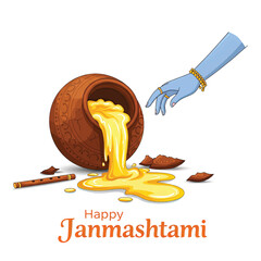 Happy Janmashtami festival poster