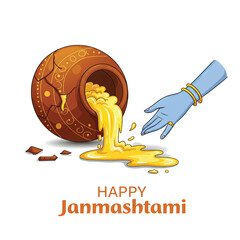 Happy Janmashtami festival poster