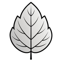 Fototapeta premium Light Shaded Leaf Simple Outline