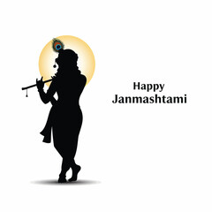 Happy Janmashtami festival poster