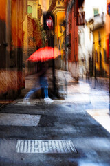 Umbrella in the city