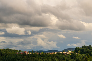 Skyline des Trois-Épis, un paysage de montagne en Alsace, Vosges alsaciennes, CEA, Grand Est, France
