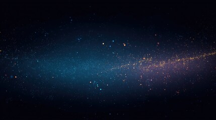 Naklejka premium A cosmic dream featuring glittering specks of stardust against a deep blue backdrop.