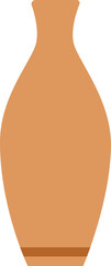 Simple Terracotta Clay Pot or Vase Illustration Isolated on White