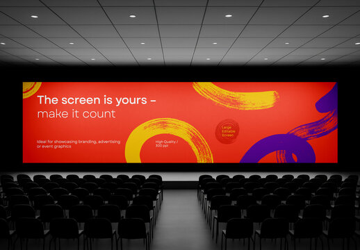 Stage Screen Mockup &ndash; Large Editable Display for Branding, Events, or Presentations