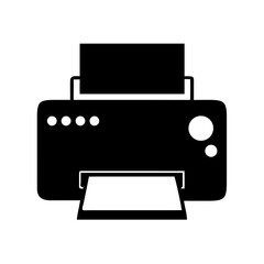 Printer Icon Silhouette Vector for Printing, Office, and Technology Symbol