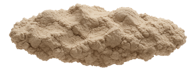 Soft, crumbly bentonite clay with light brown coloration and powdery consistency