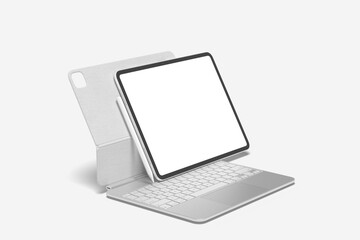 iPad Pro Screen Mockup on White Background