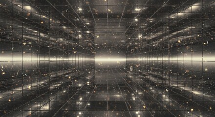 limitless reflective mirror background