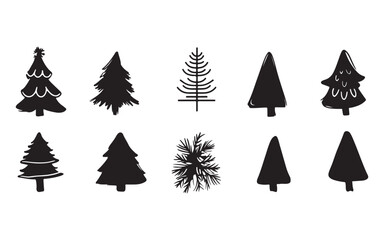 Fototapeta premium set of christmas trees