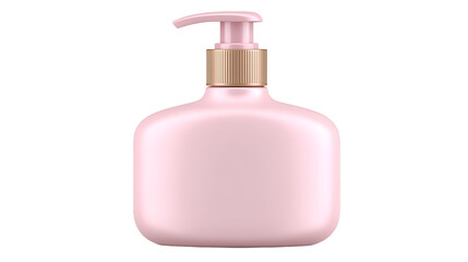 Pink And Gold Soap Dispenser With Pump Bottle On Transparent Background