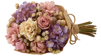 Pastel Floral Arrangement with Twine