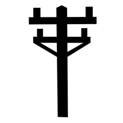power pole silhouette vector