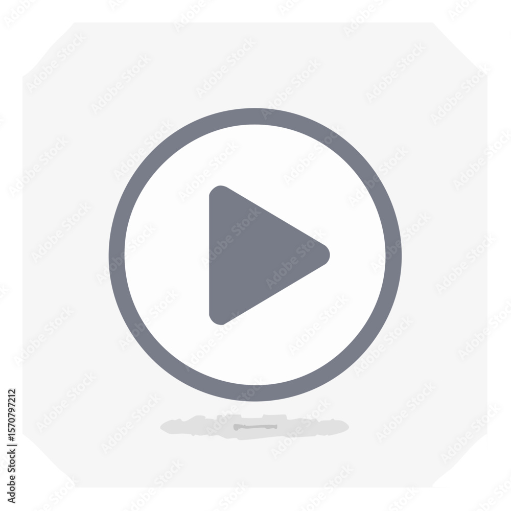 Poster play button icon symbol design media player video audio interface
