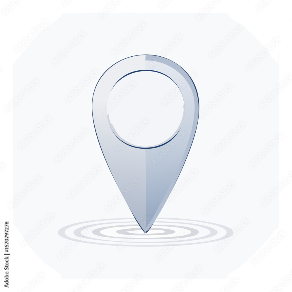 Poster map pointer icon location marker illustration navigation pin targeting radius