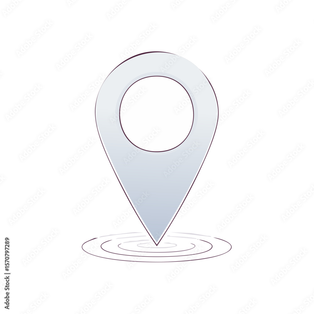 Poster location pin icon destination pointer map positioning navigation technology symbol places