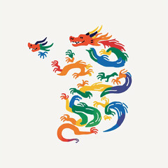 Obraz premium vector illustration of dragon