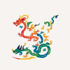 Obraz premium vector illustration of dragon