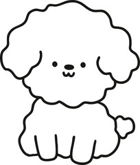 vector illustration of cartoon puppy