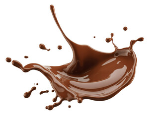 chocolate splash on white background.