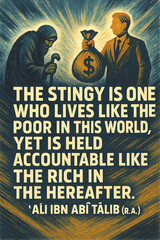 Fototapeta premium Stingy man poster