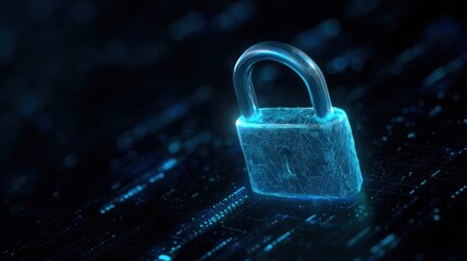 The digital lock symbolizing security in the modern technological landscape.