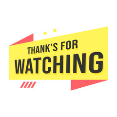 Modern Thank You Graphic for Watching Content