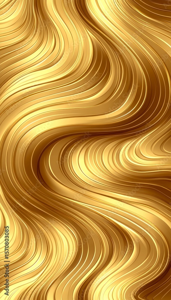 Poster dynamic golden radiance abstract background with fluid waves and luxurious color gradients design
