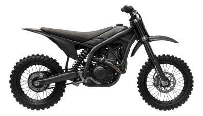 Motocross motorcycle with adjustable suspension and a robust steel frame