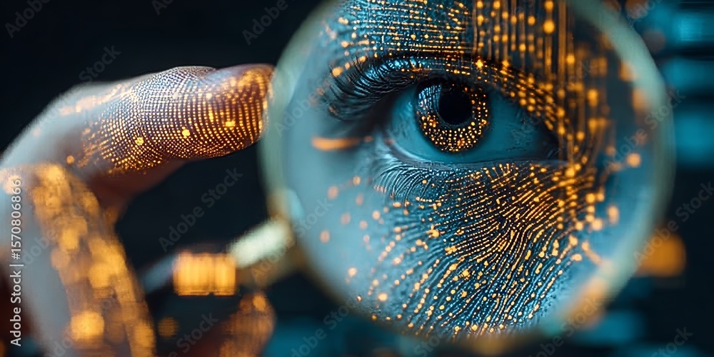 Aufkleber exploring security technology biometric authorization and digital identity verification systems