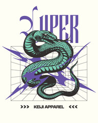 Obraz premium Cobra Negra Terceir?o T-Shirts.eps