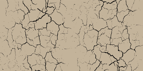 Fototapeta premium abstract brown grunge background with ground crack texture for banner and cover