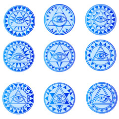 set of four wheel icons