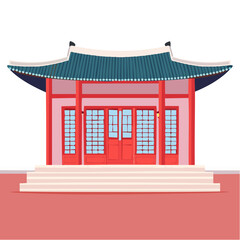 Illustration of a traditional Chinese pavilion building